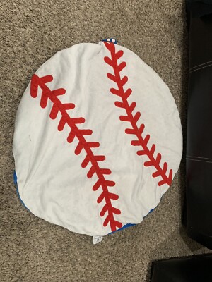 Mud Pie Sports Baby Lovey Security Blanket Minky Baseball Circle