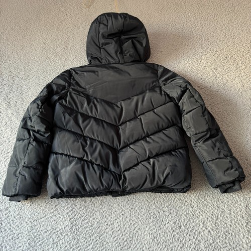 Steve Madden Jacket Boys 5/6 Black Faux Fur Winter Holiday - Picture 8 of 13