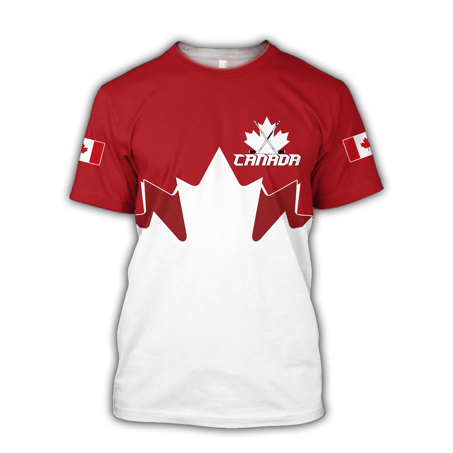 The Canada Hockey T-shirt , Eye-Catching 3D T-Shirt Design, 3D Printed T-Shirt