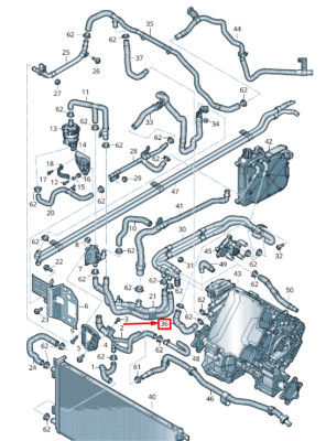 NEU AUDI E-TRON GEN ENGINE KUHLMITTELSCHLAUCH 4KE145569BE ORIGINAL