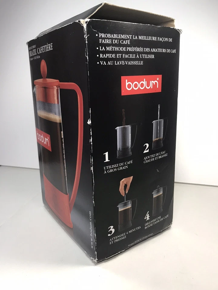 BODUM Prensa Francesa Brasil Cafetera 8 Tazas Sin Filtro Cafetera Foto 3 de 4