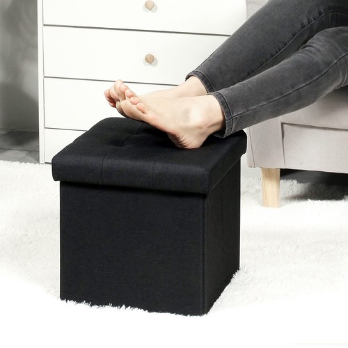 Storage Ottoman Cube Storage Chest Folding Ottomans Footrest For Living Room Sea - Picture 4 of 6