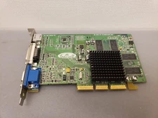 Vintage ATI RADEON RV100 SD32M 32MB AGP S-Video VGA DVI Graphics Card Tested
