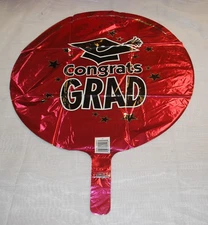 Congrats Grad 18" Mylar Balloons Graduate Round Asst Quantities & Colors  S6047