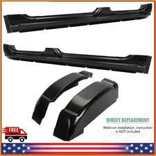Outer Rocker Panels & Cab Corners for 1999-2007 Chevy GMC Silverado 4 Door Crew