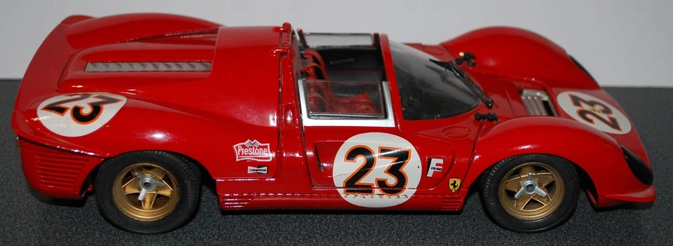 Jouef evolution 1967 Ferrari 330 P4 Red Race car #23 no box-made in Italy - Image 2 of 4