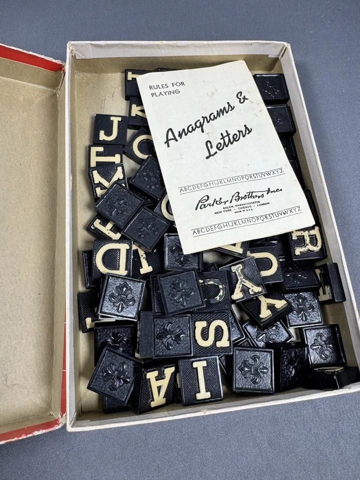 Vintage Anagrams Embossed Edition Word Game – Missing 10 Tiles - Image 2 of 3