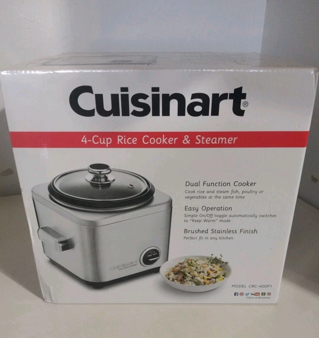 Cuisinart CRC-400P1 4-Cup Rice Cooker, Stainless Steel, New in Box,
Opens in a new window or tab