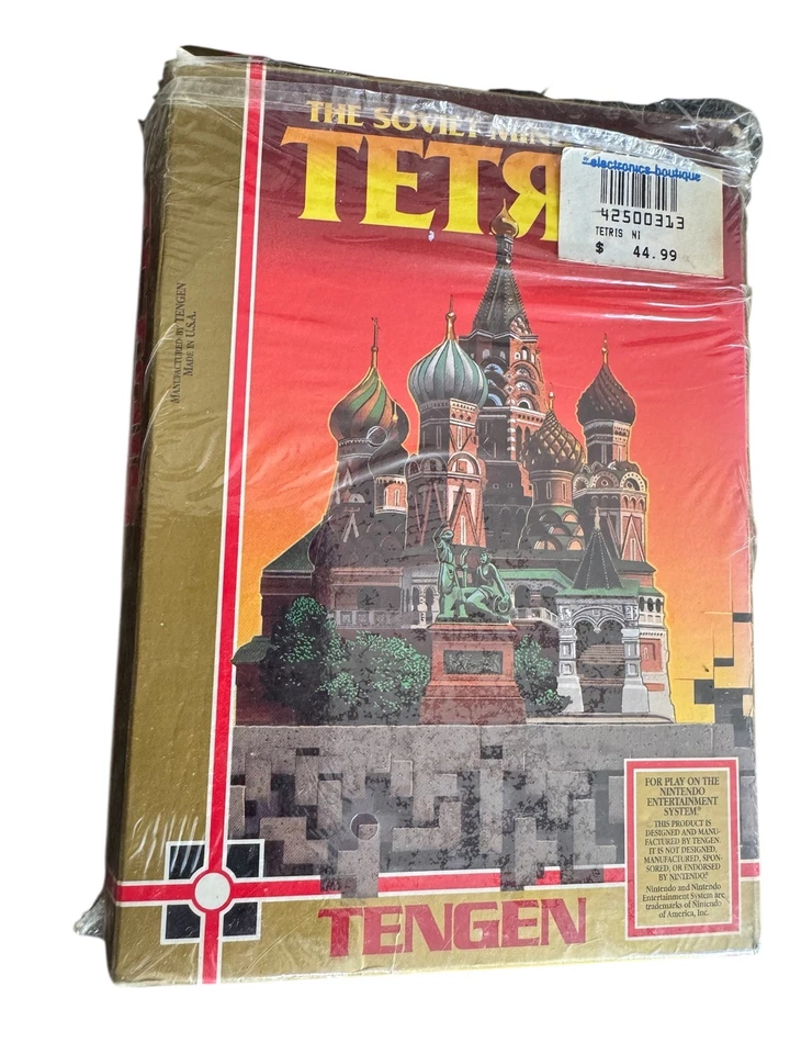 Tetris (NES, 1989) – Tengen “The Soviet Mind Game” | Complete in Box  w/ Poster! - Image 3 of 4