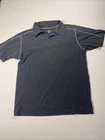 Mens Medium M Patagonia Navy Blue Short Sleeve Polo Shirt Tee Top Organic Cotton