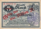 Neuss - City - 1 Million Mark - Overprint on 5 Mark - Stamp