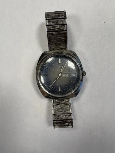 RARE Vintage 1970's Timex Viscount Day Date Automatic Watch