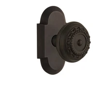 Warehouse Cottage Plate with Meadows Door Knob, Double Dummy, Oil-Rubbed Bronze