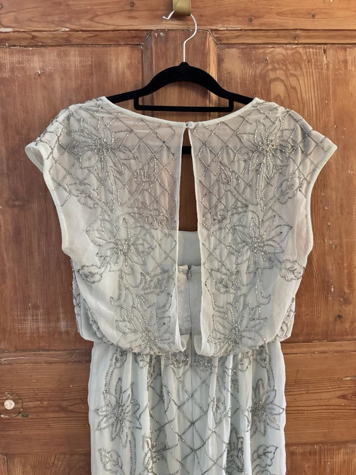 Needle & Thread Aura Embellished Mini Dress UK 6 Ice Blue Party Cocktail - Image 4 of 4