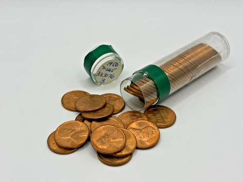 1956-P ROLL OF BU UNCIRCULATED LINCOLN WHEAT CENT PENNIES