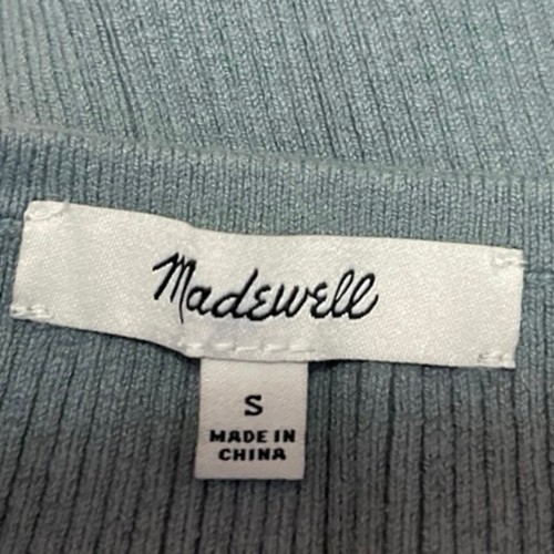 Madewell Azul Sin Mangas Acanalado Tejido Corsé Bustier Corto Suéter Camiseta sin Mangas Talla S - Imagen 3 de 4