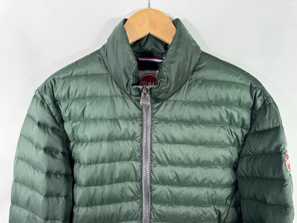 Chaqueta acolchada Colmar para hombre talla 46 verde púrpura cremallera completa relleno Foto 2 de 4
