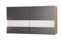 Oberschrank HäNgeschrank 100 Cm Eiche SäGerau Grau Merle Respekta