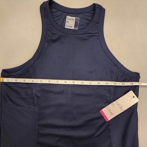 NWT Navy Lucky in Love Girl's Athletic Tank Top - Size XL-16 - Picture 4 of 6
