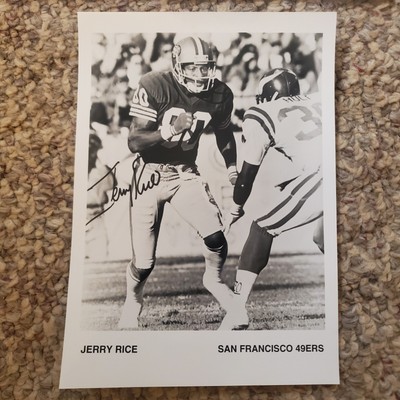Jerry Rice Autographed Photo 5x7 with typed letter San Francisco 
