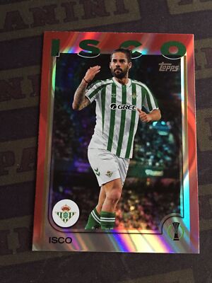 2024-25 Topps UEFA Isco Red Lava Wave Mist SSP Real Betis