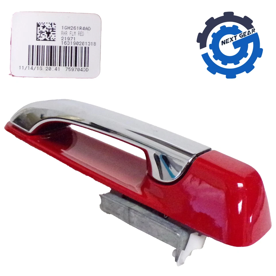 Manija de puerta trasera derecha roja Mopar OEM 2009-2020 RAM 1500 2500 3500 1GH261R4AD Foto 2 de 4