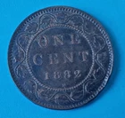 1882 - 1 Cent Canada Queen Victoria - Very Nice Toned Coin / BC