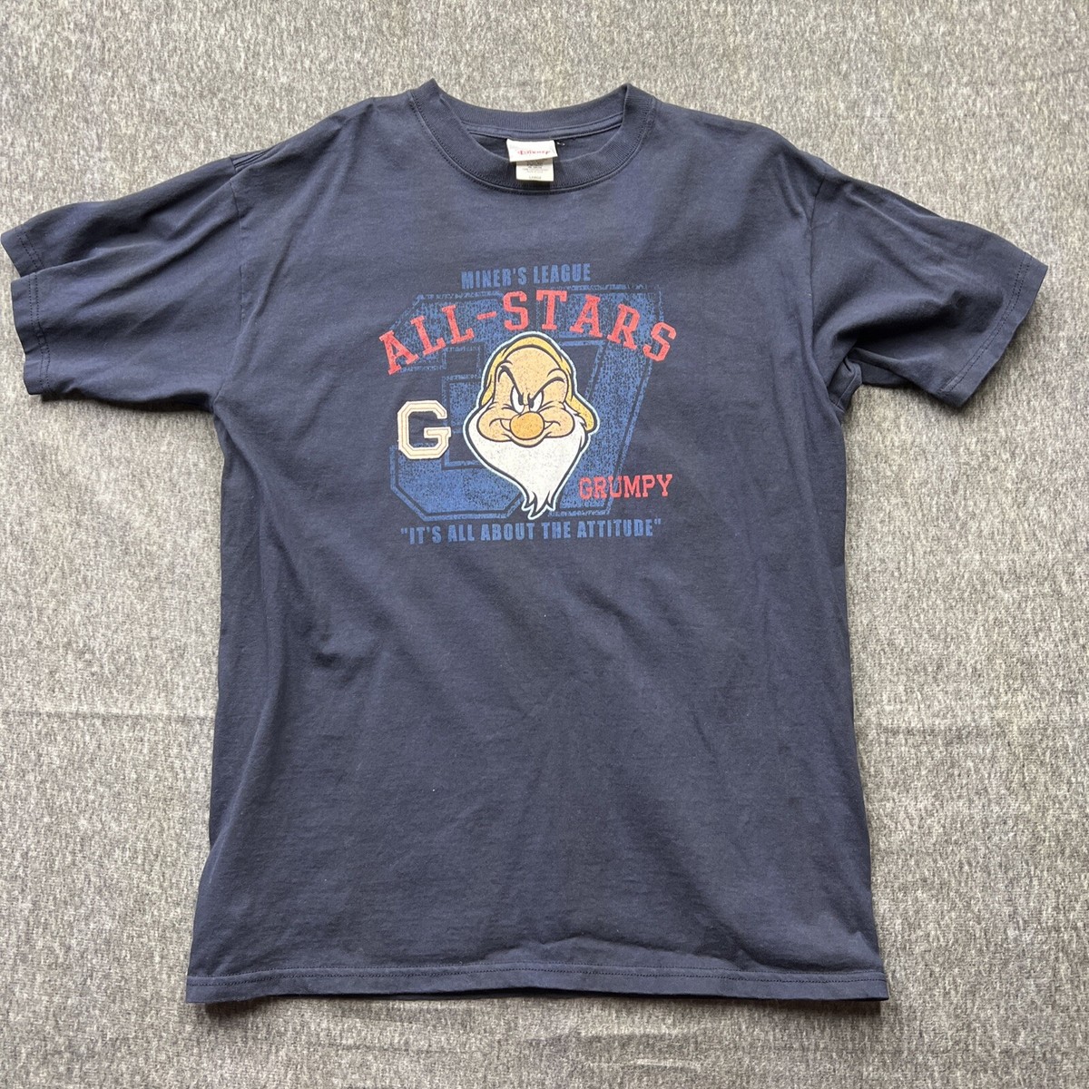 Vintage 90S Disney Grumpy Snow White Seven Dwarfs All Star T Shirt 