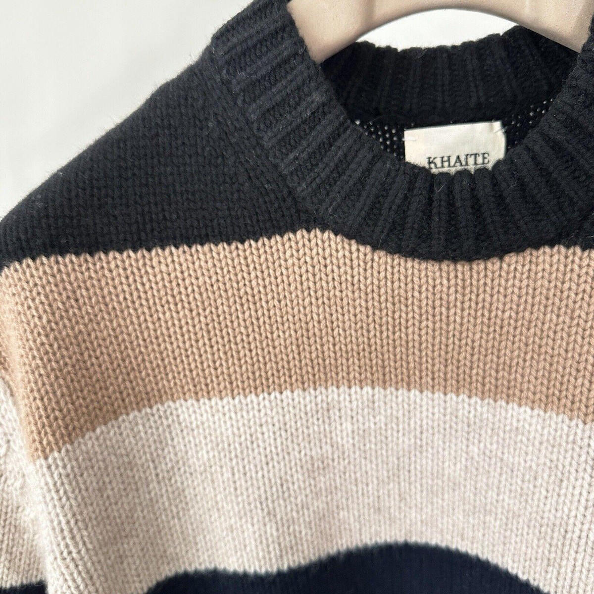 Khaite Jade Striped Cashmere Sweater Size S NWOT 70%off | eBay