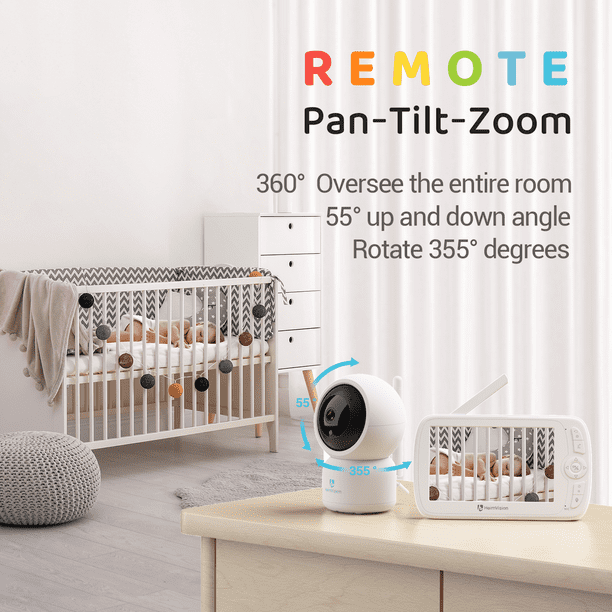 HeimVision Baby Monitor Camera & Audio 5'' LCD Display PTZ 1080P Night