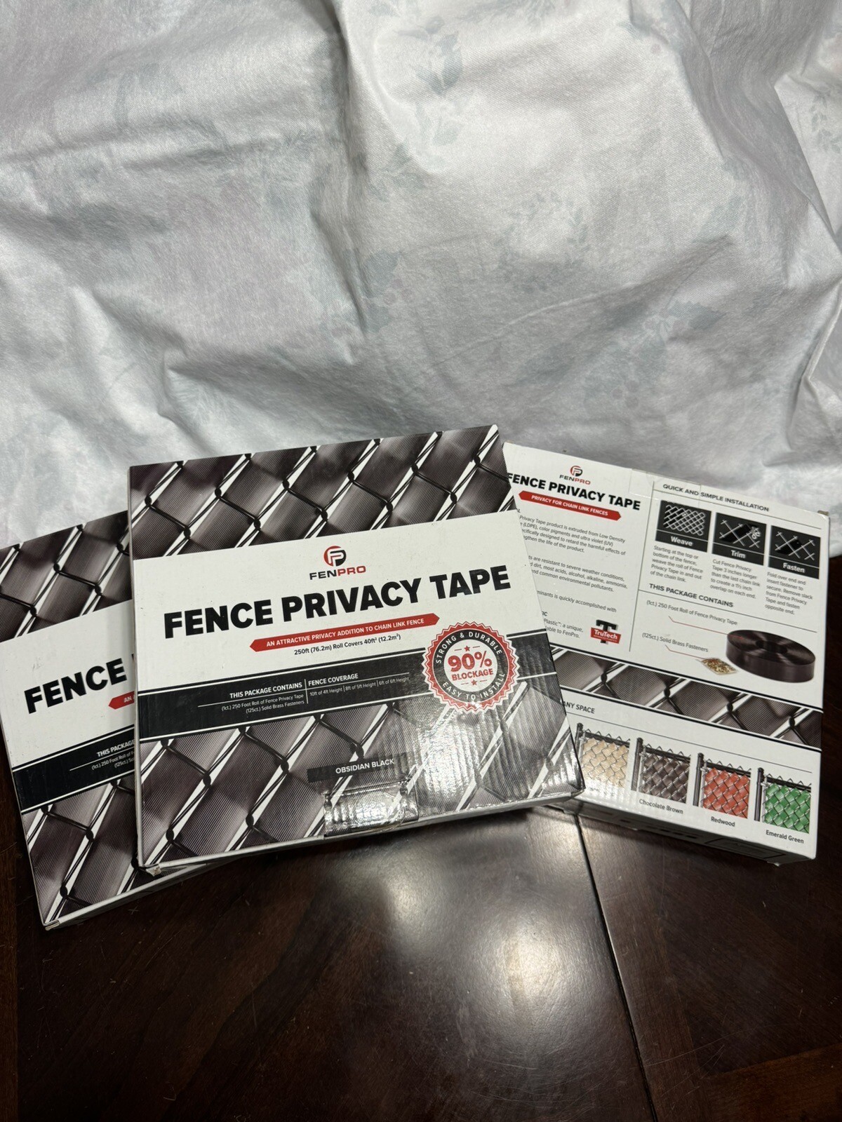 Fenpro Chain Link Fence Privacy Tape (Obsidian Black) eBay