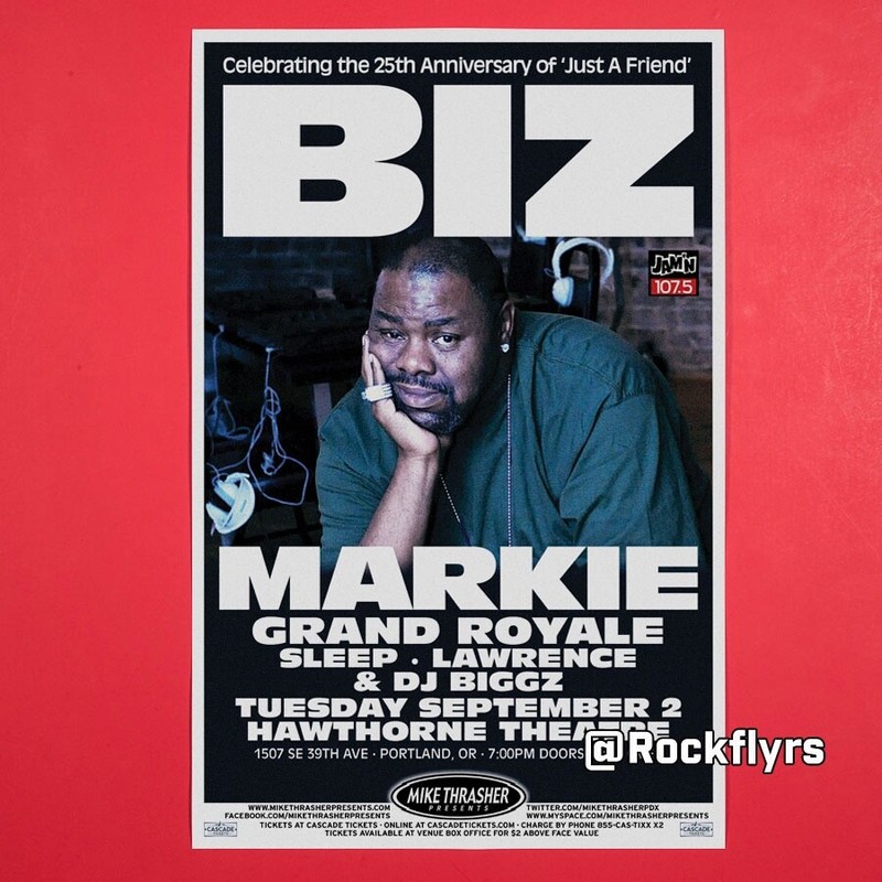 BIZ MARKIE 2014 Concert Promo 11x17 Street Poster. Portland Oregon.