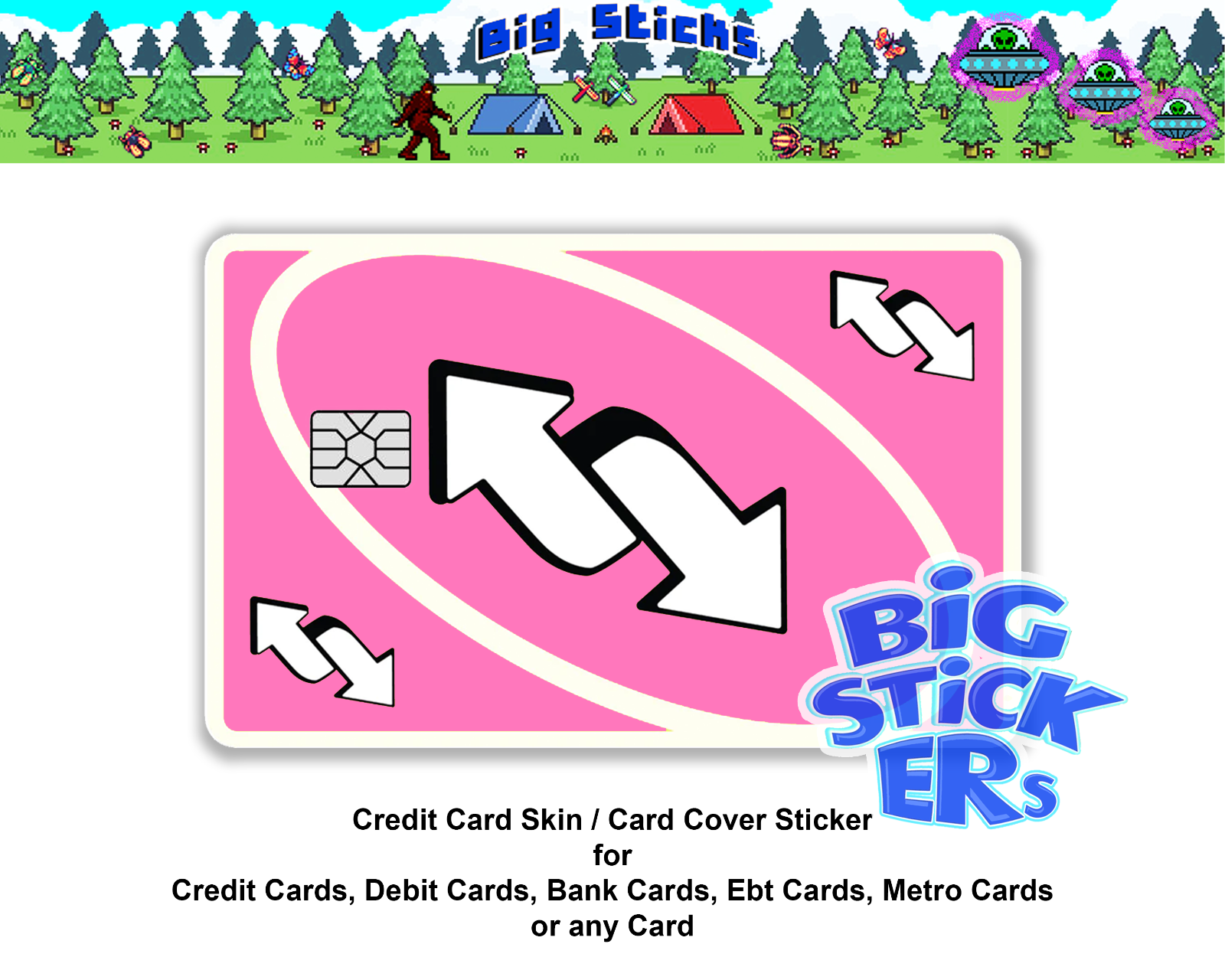 Uno Reverse Draw 4 Card Credit Card SMART Sticker Skin Decal, Card Wrap