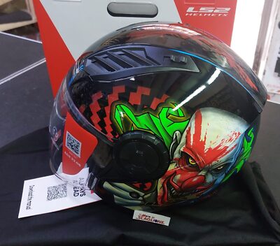 Helm LS2 Airflow 2 Motorrad Visier OF616 Happy Dreams Poliert Tüv Ece 22.06