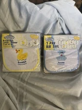 Week Mealtime Bilingual Baby Bib Set 10 Pieces 100% Cotton Starting Small