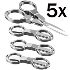5Pcs Portable Small Folding Travel & Pocket Scissors Foldable Sewing