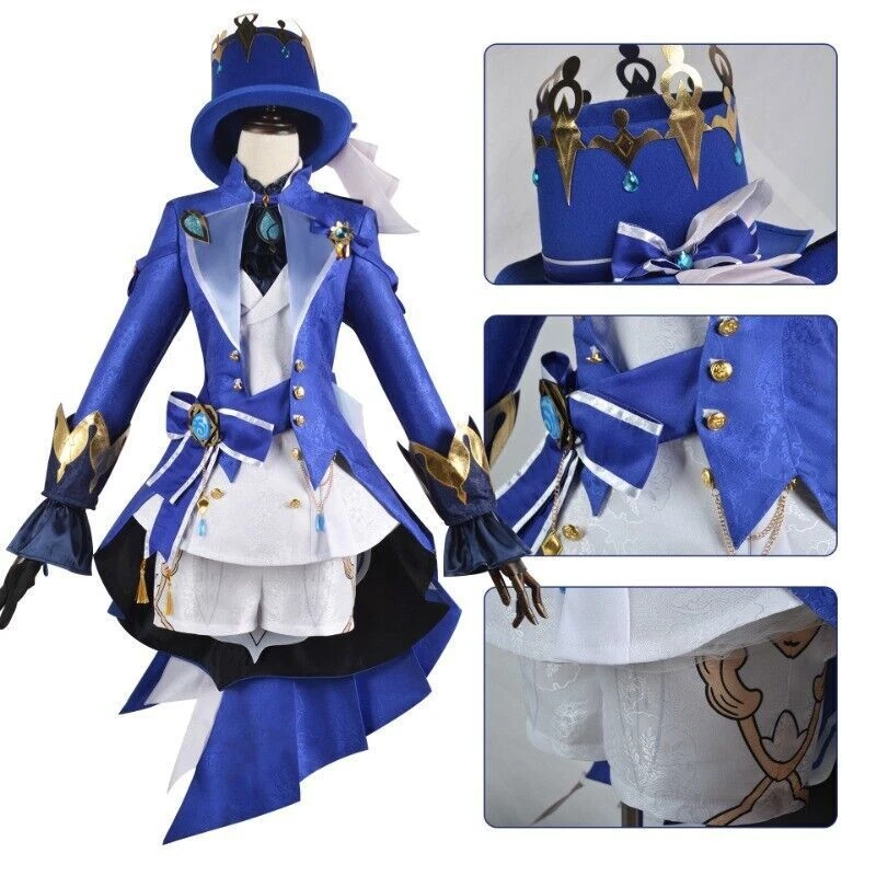 Focalors Genshin Impact Game Cosplay Costume Jumsuit Stage Women and Men Perform - Image 2 of 4