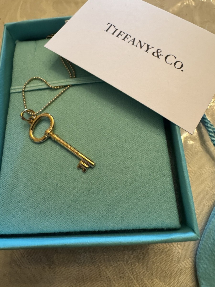 Tiffany & Co. 18k Gold Key Pendant Necklace Mini | eBay