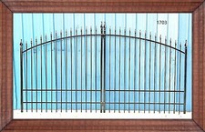 On Sale  1703 Driveway Gate 11' or 12' WD Inc Post Pkg Steel Iron Security Home