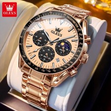 Waterproof Quartz Watch Luminous OLEVS Business Luxury Date Strap Men Wristwatch