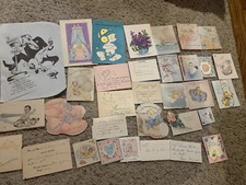 Vintage Baby Cards and Announcements-Lot of 33