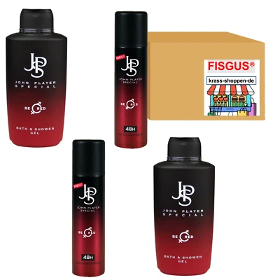 John Player Special - BE RED 2xDeospray 150ml & 2xHair & Body Shampoo 500ml