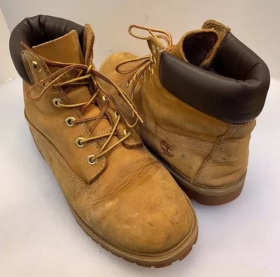 Timberland Boys 7 M Premium 6in WaterProofBoots Wheat Nubuck  display picture 2