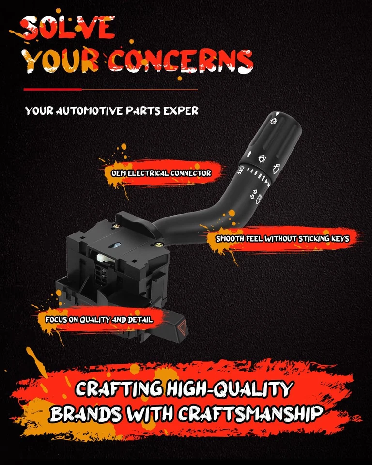 Interruptor de señal de giro para Ford F-250 F-350 F-450 F-550 2008-2010, 7C3Z13K359AA Foto 2 de 4