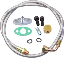 Turbo Oil Feed Line Kits For T3 T4 T60 T61 T70 1/8 PNT 90 Degree 41" AN4