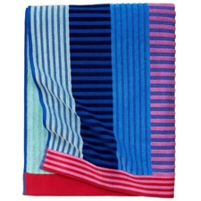 Welspun Oversized Beach Towel 40" x 72" Blue Stripe