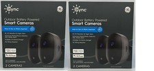 4 cameras GE Cync Outdoor Battery Powered Smart Wi-Fi Camera, 2K HD