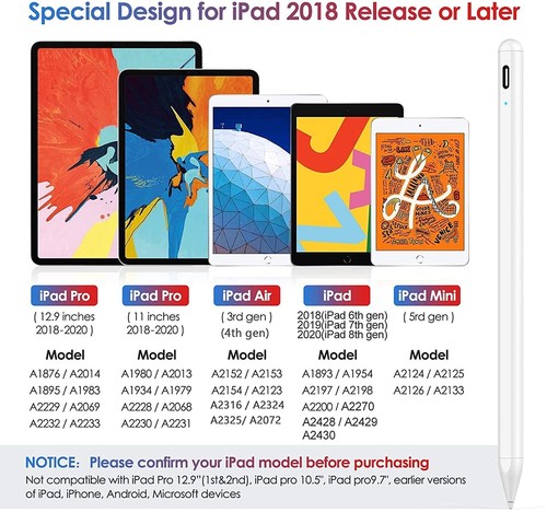 Stylus Pen Pencil For Apple iPad 10th/9/8th/7/6/iPad Pro 2018-2022/mini 6/5 - Picture 5 of 10
