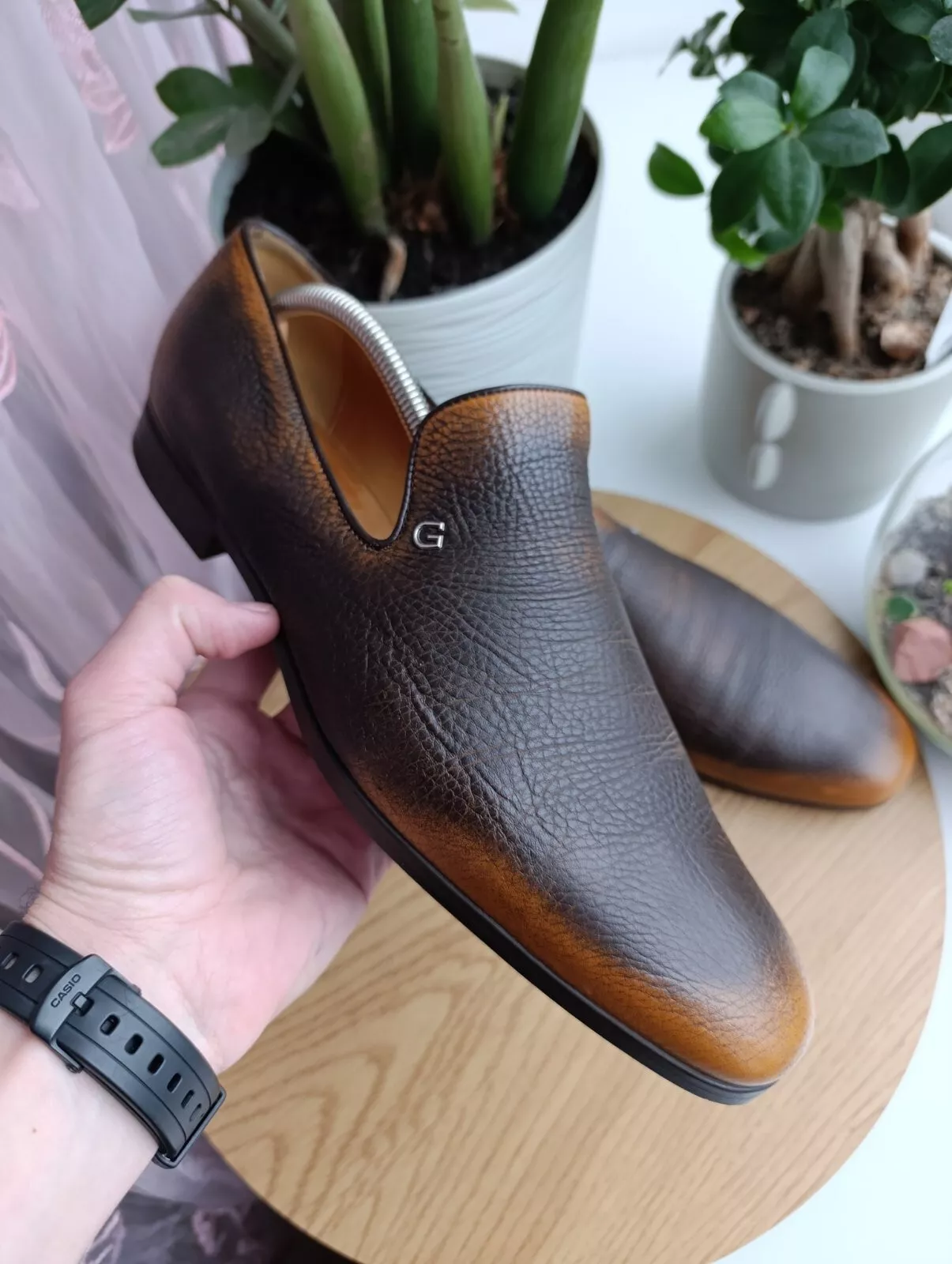 CHAUSSURES HOMME GUCCI MOCASSINS 367757 CUIR MARRON