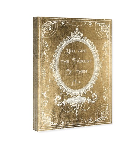 Typography and Quotes Wall Art Canvas Prints 'The Fairest Gold' Contemporary - Picture 2 of 7